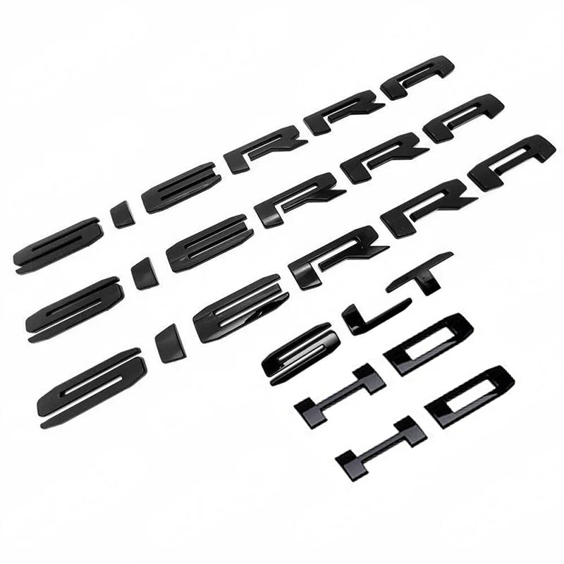Emblem Sets Grille Rear & Lettering for 2020-26 GMC Sierra HD AT4 Denali SLE SLT - Image 14