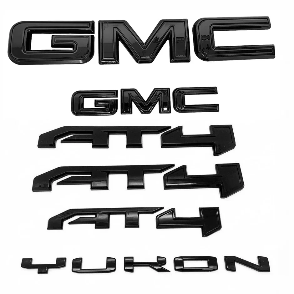6 Emblem Sets Grille Rear & Lettering for 2021-2026 GMC Yukon Denali AT4 SLT - Image 4