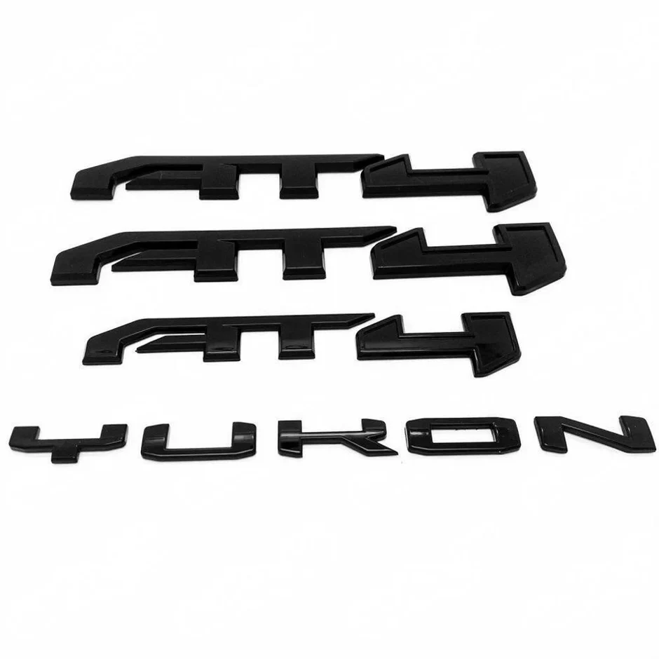 6 Emblem Sets Grille Rear & Lettering for 2021-2026 GMC Yukon Denali AT4 SLT - Image 10