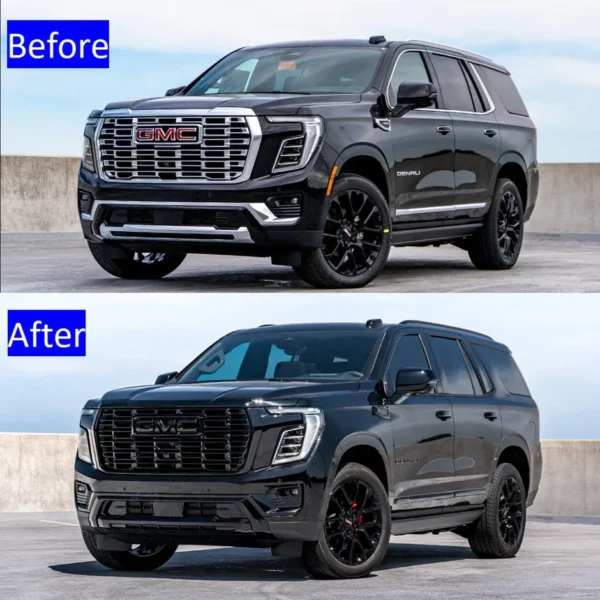 6 Emblem Sets Grille Rear & Lettering for 2021-2026 GMC Yukon Denali AT4 SLT