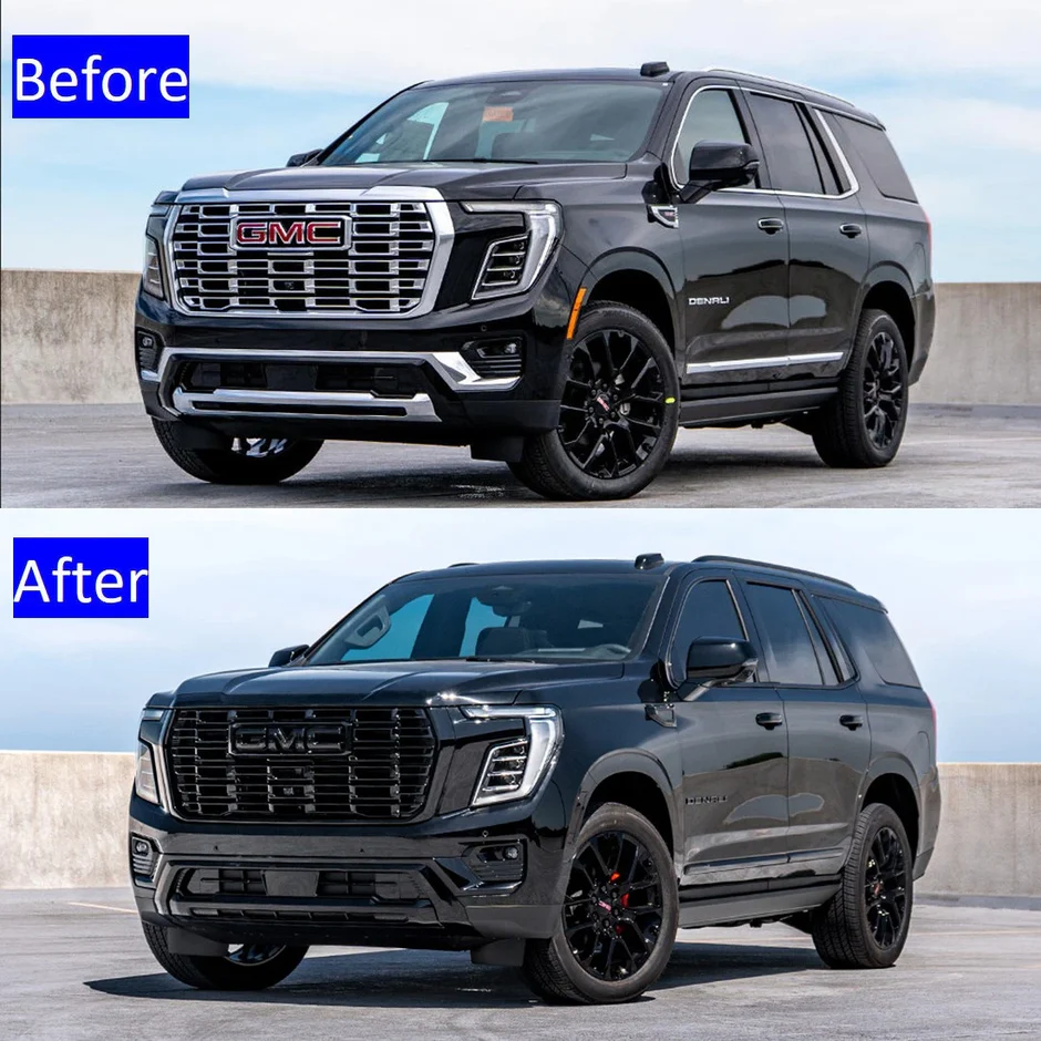 6 Emblem Sets Grille Rear & Lettering for 2021-2026 GMC Yukon Denali AT4 SLT - Image 15