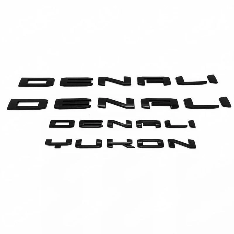 6 Emblem Sets Grille Rear & Lettering for 2021-2026 GMC Yukon Denali AT4 SLT - Image 8