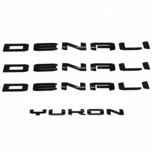 6 Emblem Sets Grille Rear & Lettering for 2021-2026 GMC Yukon Denali AT4 SLT - Image 7