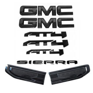 8 Emblem Sets for 2019-2026 GMC Sierra 1500 AT4 Grille Tailgate Fender Vent - Image 2