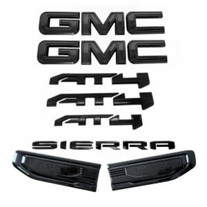 8 Emblem Sets for 2019-2026 GMC Sierra 1500 AT4 Grille Tailgate Fender Vent - Image 4