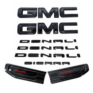 8 Emblem Sets for 2019-2026 GMC Sierra 1500 Denali Grille Tailgate Fender Vent - Image 3