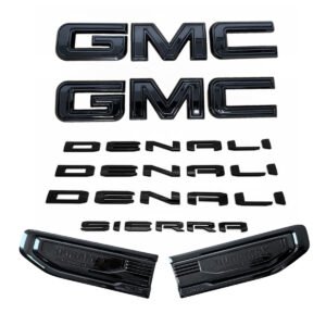 8 Emblem Sets for 2019-2026 GMC Sierra 1500 Denali Grille Tailgate Fender Vent - Image 4