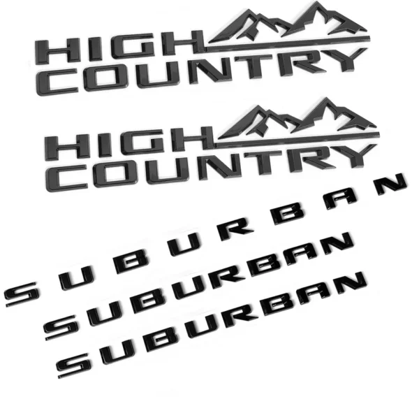 Emblem Sets for 2021-2026 Chevrolet Suburban High Country RST LT Badge Kits