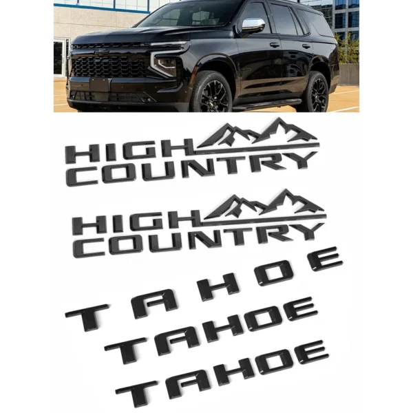Emblem Sets for 2021-2026 Chevrolet Tahoe High Country RST LT Badge Kits