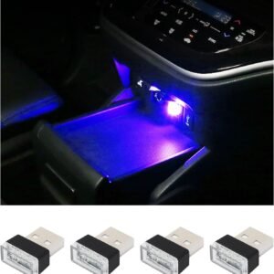 4 PCS USB LED Car Interior Atmosphere Lamp – Plug-in Ambient Lighting Kit - Image 2