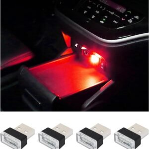 4 PCS USB LED Car Interior Atmosphere Lamp – Plug-in Ambient Lighting Kit - Image 4