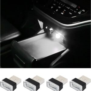 4 PCS USB LED Car Interior Atmosphere Lamp – Plug-in Ambient Lighting Kit - Image 5